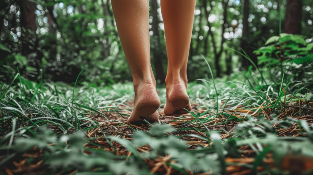 barefødder i skoven